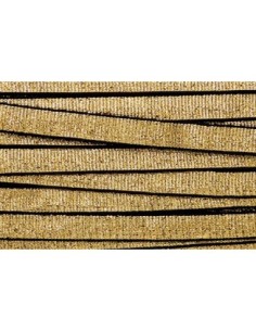 R-50cm Ruban galon élastique 15mm doré bordure noire très... 2