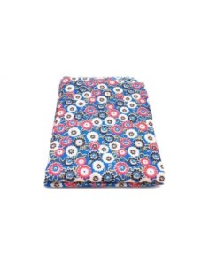 R-Coupon tissus à petite fleur beige, noir et rose... 2