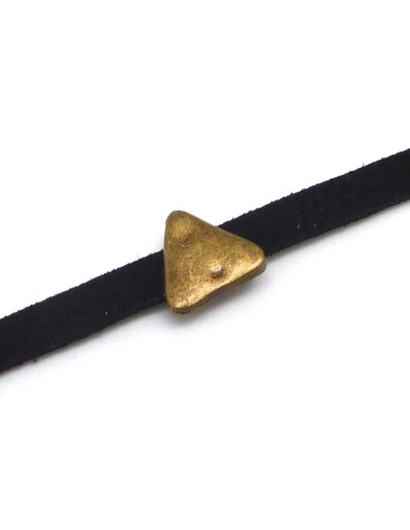 Passant slide metal couleur bronze pour lanière de 4mm