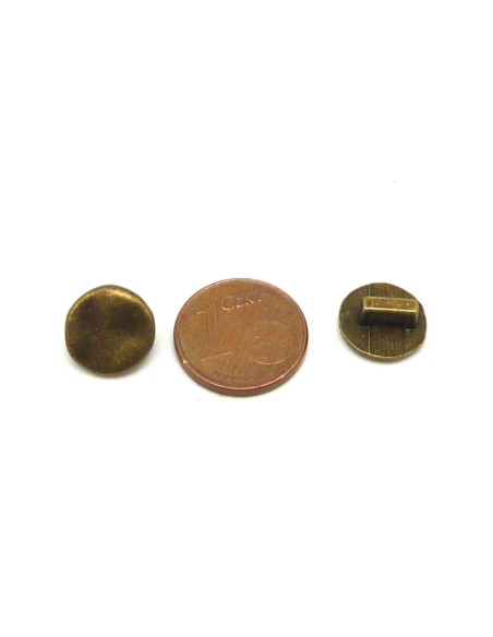 Passe cuir metal couleur bronze pour lanière de 4mm