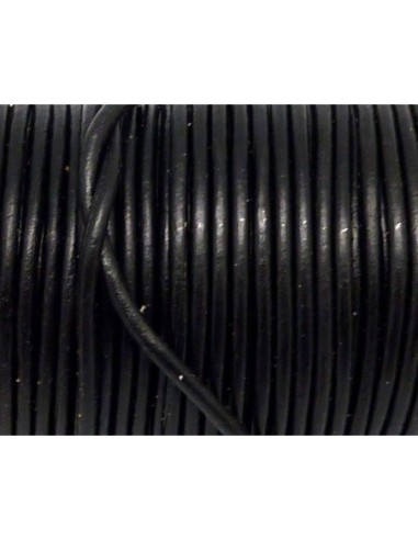 Cordon cuir noir 2,5mm