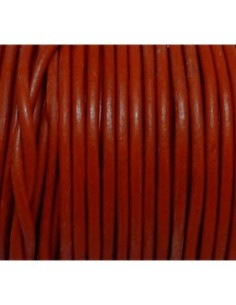 Cordon cuir rouge 2,5mm de diamètre pour création DIY