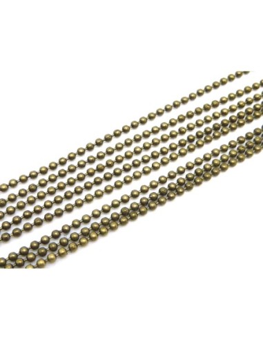 1m de chaînette bille 1,2mm super fine et...