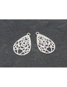 R-4 Estampes pendentifs larme goutte en filigrane très...