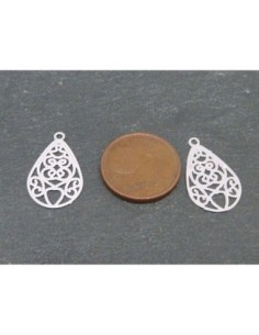 R-4 Estampes pendentifs larme goutte en filigrane très... 2