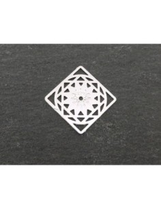 R-4 Estampes connecteur carré en filigrane travaillé...