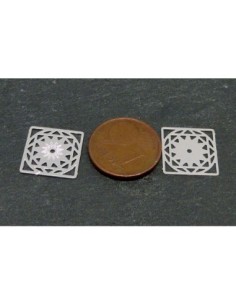 R-4 Estampes connecteur carré en filigrane travaillé... 2