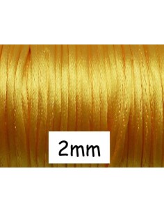Cordon queue de rat 2mm jaune impérial