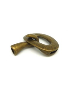 R-Fermoir crochet rectangle en métal de couleur bronze