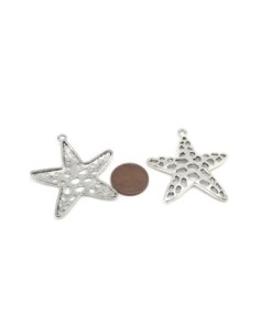 Pendentif étoile en métal argenté 2