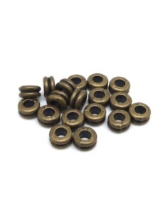 Perle rondelle strié bronze 6mm