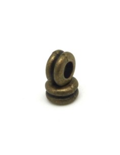 Perle rondelle strié bronze 6mm 2