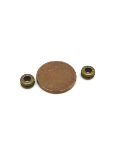 Perle 6mm bronze en métal