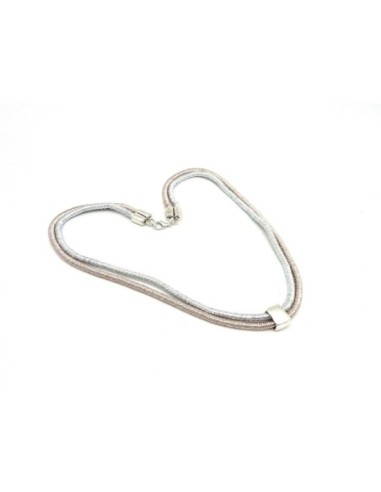 R-50cm Cordon chainette 4mm argenté brillant...