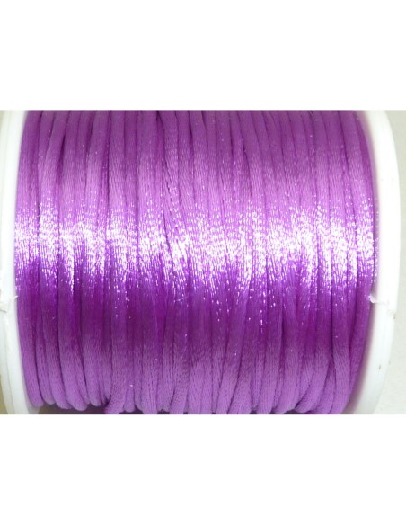 5m Cordon Queue de rat, Ficelle chinoise rose byzantin, violine 2mm