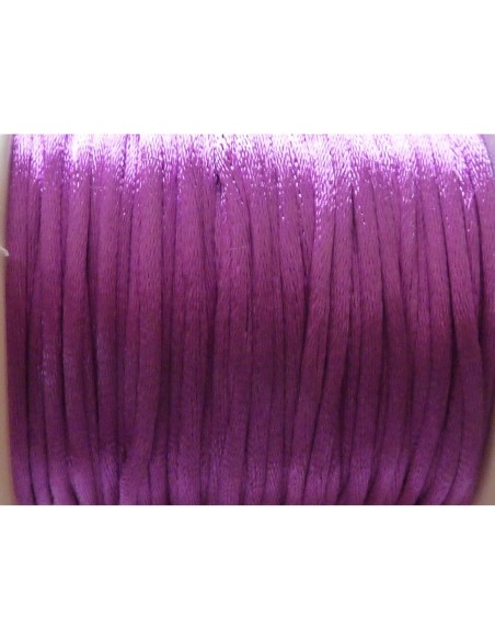 5m Cordon Queue de rat, Ficelle chinoise rose byzantin, violine 2mm