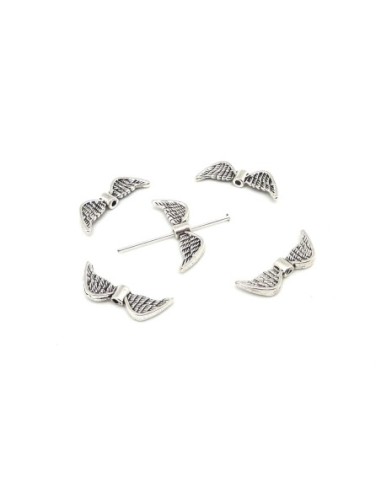  perle argenté aile d'ange en métal argenté