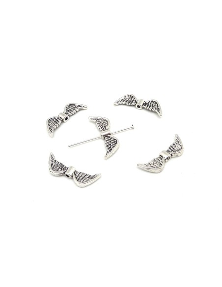  perle argenté aile d'ange en métal argenté