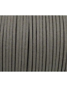 Cordon suédine, daim synthétique de couleur gris souris 2,5mm