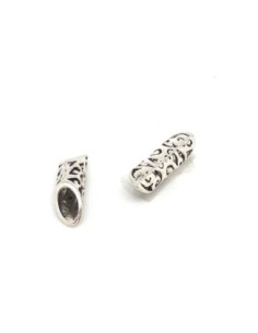 R-10 perles passant tube ajouré biseauté 20,8mm en métal...