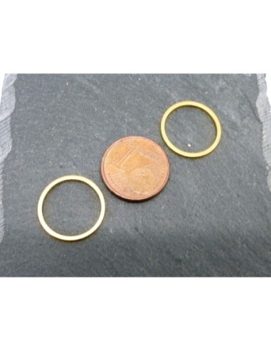 R-5 anneaux fermés rond 15mm en métal doré fin...