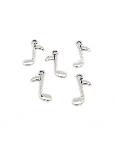 10 Breloques note de musique 24mm en métal...