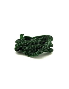 Cordon 6mm noir et vert brillant en polyester et lurex