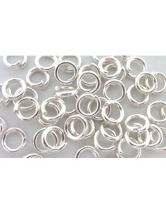 Anneaux de jonction 5mm X 0,9mm argenté brillant blanc en métal