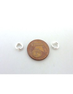 Anneaux de jonction 5mm X 0,9mm argenté brillant blanc en métal 2