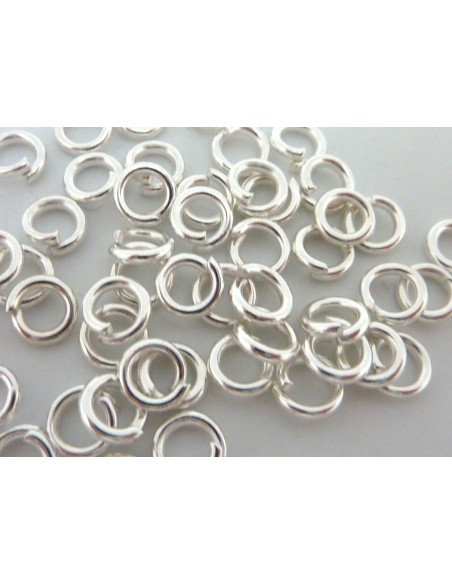 Anneaux brisés 5mm argenté blanc 
