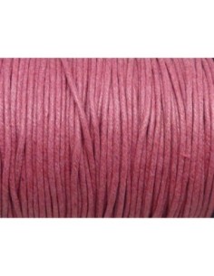 5m Cordon coton ciré 1,5mm rose framboise