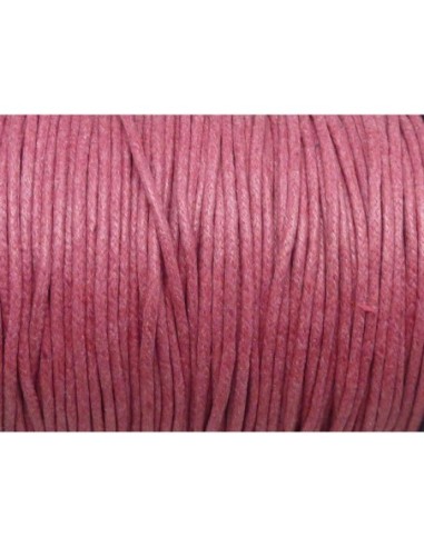 5m Cordon coton ciré 1,5mm rose framboise