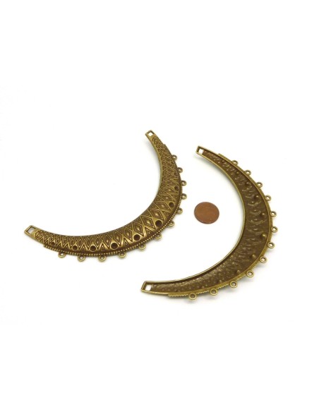 Plastron style ethnique bronze 12 trous