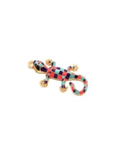 1 Breloque salamandre, pendentif lézard en métal doré... 2