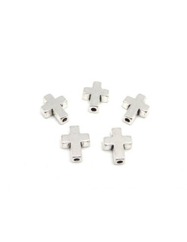 Perle argenté croix en métal