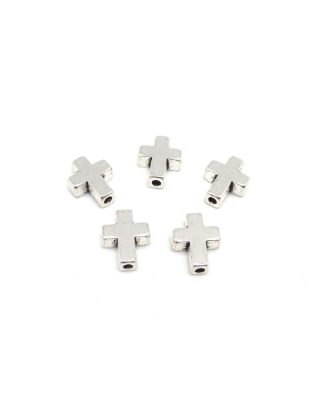 Perle argenté croix en métal