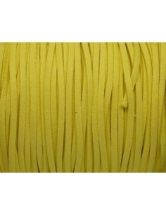 Cordon daim synthétique de couleur jaune pas cher
