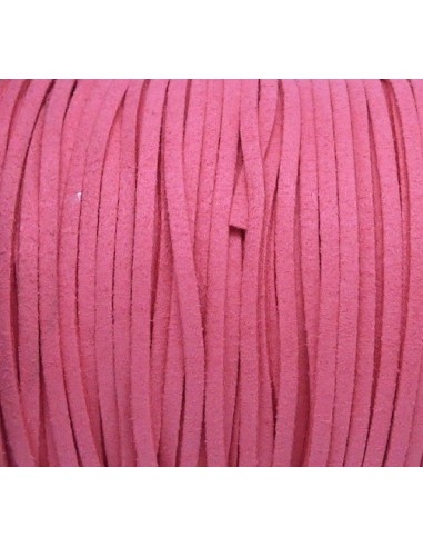 Lanière rose en daim synthétique