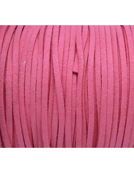 Lanière rose en daim synthétique