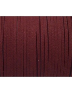 Cordon suédine 2,5mm rouge bordeaux  2