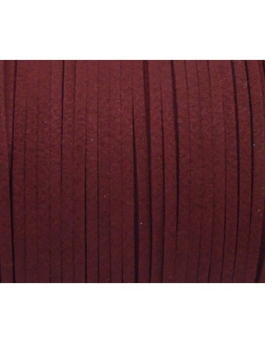 Lanière daim synthétique couleur bordeaux pas chère