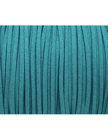 lanière simili daim bleu canard