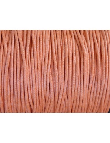 cordon coton ciré 2mm orange pas cher
