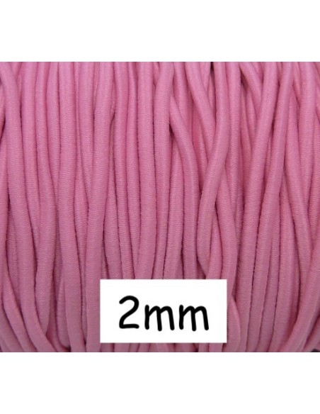 Fil élastique 2mm rose pas cher