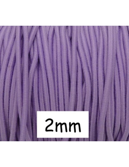 Fil élastique parme 2mm pour couture