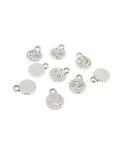 petite breloque sequin en métal argenté 