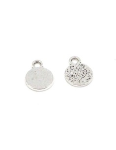 petite breloque sequin en métal argenté  2