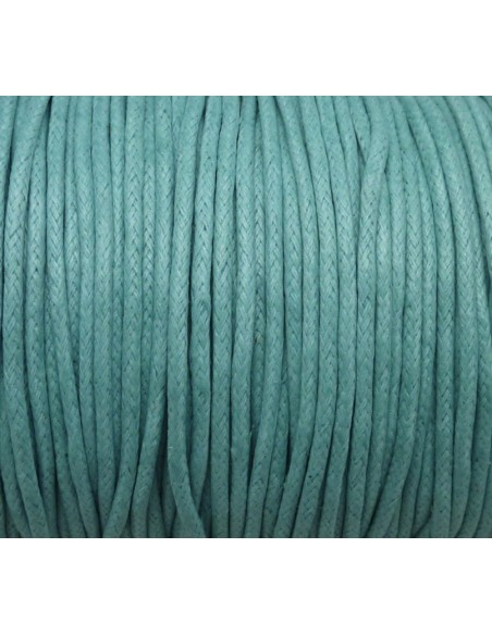 Cordon 1,7mm coton ciré bleu ciel