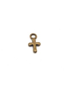 Breloque croix bronze en métal petite 2