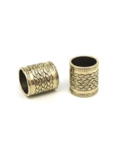 R-3 Grosses perles travaillé tube 12,5mm à gros trou 10mm...